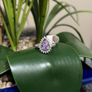 Bomb Party Women's Ring Lavender Topaz Cubic Zirconia NWT retail$128 size:6